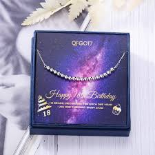 The birthday money box is fun to give and receive because the gift recipient will be surprised with a really long strand of cash! Buy 18th Birthday Gifts For Girls Milestone 18th Birthday Necklace Bold 18 Year Old Girl Gifts Sterling Silver Beaded Necklace 18th Birthday Gift Ideas At Amazon In