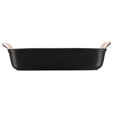 The heritage collection brings back vintage designs from le creuset's archives. Le Creuset Stoneware Heritage Rectangular Dish In Satin Black 26cm Best Price Free Uk Delivery