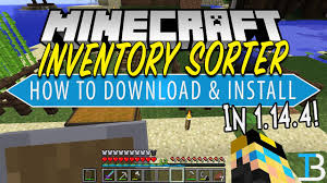 How To Download Install Inventory Sorter In Minecraft 1 14 4 Youtube