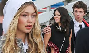 Kendall Jenner cuddles up to Ansel Elgort