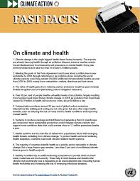 I hope you've done your brain exercises. Fast Facts On Climate Change And Health