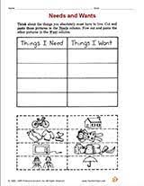 Maybe you would like to learn more about one of these? Needs And Wants Printable K 2nd Grade Teachervision