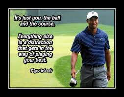 Tiger Woods Inspirational Golf Distraction Quote Wall Art Poster Daughter Birthday Gift For Son Men Women Motivation D Golf Quotes Funny Play Golf Golf Quotes