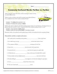 Sign up today and try 3 for free! Commonly Confused Words Worksheet Farther Vs Further