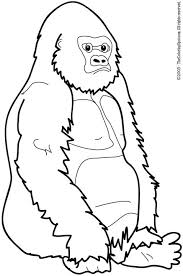 Download and print a young artist's gorilla coloring book. Gorilla Coloring Page 1 Audio Stories For Kids Free Coloring Pages Colouring Printables