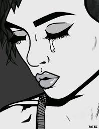 Black And White Broken Heart Black And White Pop Art And Broken Heart Image Pop Art Comic Broken Heart Drawings Broken Drawings