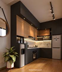 Untuk kitchen set minimalis yang tepat, anda bisa memilih warna senada, namun jika tidak ingin terlihat membosankan, pilihlah kitchen set seperti kitchen set satu ini yang bisa memanfaatkan lahan sebaik mungkin karena adanya cukup ruang untuk menempatkan lemari es, oven dan juga. Kitchen Set Minimalis Modern Archives Viku Furniture Bandung