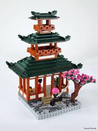 Japanese Tea House Made Of Lego Lego Brique Lego Japon