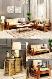 Buy Winster Wooden Sofa Set Honey Finish Online In India Wooden Street Wooden Sofa Set Wooden Sofa Sofa Set