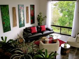 Awesome Indoor Plant Decoration Ideas With Comfortable Black Leather Living Room Plants Living Room Plants Decor Simple Living Room Decor