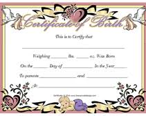 Necessary documents for the birth certificate. Free Printable Blank Baby Birth Certificates Templates