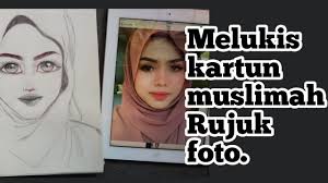 Mari melukis menggunakan nombor syok. Cara Melukis Kartun Muslimah Rujuk Foto Youtube