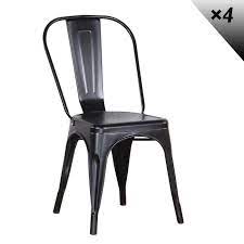 Maybe you would like to learn more about one of these? Lot De 4 Chaises Metal Industriel Noire Cdiscount Maison