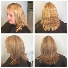 Yellow All Over Blonde Gone Wrong Foiled Through With A Highlight Low Light And Toned The Hair Between The Foils Gives Long Layered Hair Hair Layered Hair