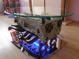 A distinctive choice for your living room. Top Gear Coffee Table With An Engine From Mercedes Benz To Impress Your Guests Hill Post