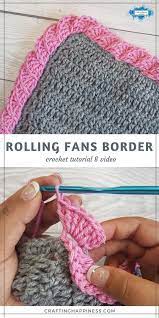 Rolling Fans Border Free Easy Pattern Crochet Border Patterns Crochet Blanket Border Crochet Edging Patterns