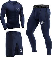 Meeteu 3pcs Funktionsshirt Herren Kompression Set Funktionswasche Laufhose Tights Herren Leggings Sport Shorts Sportbeklei In 2020 Laufhose Sportbekleidung Leggings
