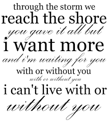 100 And Some Thoughts Great Song Lyrics U2 Lyrics Lyrics
