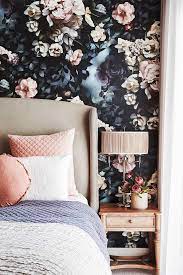 Room Recipe How To Do A Bold Floral Wallpaper Feature Wall In 2021 Girls Room Wallpaper Feature Wall Bedroom Cute Room Decor