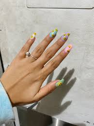 Happy Face Nails Cute Acrylic Nails Edgy Nails Cute Nails