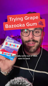 Replying to @katiemorris trying the newly re-released GRAPE 🍇 Bazooka gum  #bazookagrape #bazookabubblegum #arlieasmr #candyreview #candyreview  #asmrtastetest #asmrreview