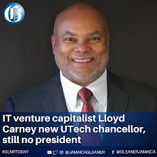 Jamaica-born information technology engineer and US-based venture  capitalist Lloyd Carney is the new chancellor of the University of  Technology, Jamaica, filling one of the top two leadership positions vacant  for more than