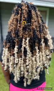 These distressed locs are light and soft to the touch with volume and no shedding. Ombre Butterfly Locs Faux Locs Hairstyles Curly Hair Tips Black Girl Natural Hair