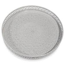 Grey Metal Tray D 31 Cm Maison Du Monde Gris Plateau