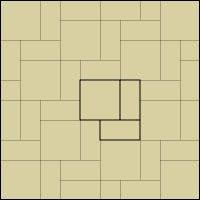 The tiles do all the work for you when it comes to style combine 12 x 24 rectangular tiles with smaller 6 x 6 square tiles for this look. Probable Item Two Tile Floor Tile Layout In 8x16 50 16x16 50 Tiles Tile Layout Patterns Home Tiles Design Tile Layout