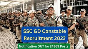 SSC GD Constable Recruitment 2022 (जीडी कांस्टेबल भर्ती ) |  24369  Vacancies 