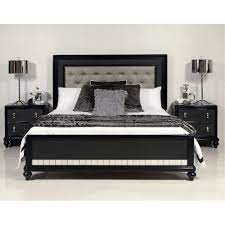 Diva Midnight Black King Bed Black King Bed Upholstered Bed Decor Black Upholstered Bed