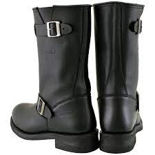 Xelement 1440 Classic Men S Black Engineer Motorcycle Leather Boots Walmart Com Leather Boots Boots Xelement Boots