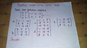 Check spelling or type a new query. Menghitung Perkalian Matriks Prediksi Unbk Mtk Smk 2018 Youtube
