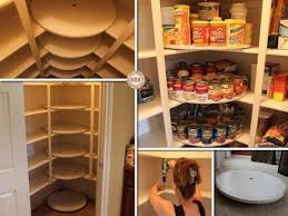 The lazy susan spice rack is a corner cabinet alternative on the market, which allows the opportunity to store pots and pans in a corner cabinet as well as spices and jars. Diy Great Lazy Susan Pantry Makeover