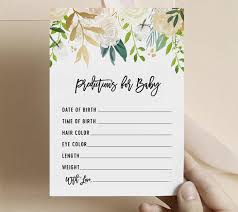 Our designs range from casual to classic, rustic to modern. Free Baby Shower Keepsake Predictions For Baby Gender Neutral Instant Download Printable Printable Market
