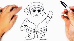 Here's how to draw santa's face, with a simple step by step tutorial. Draw A Very Easy Santa Claus Novocom Top