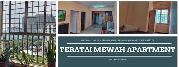 2 bedrooms, 1 study room, kitchen cabinet, cooker, 4 units air condition, balcony, one car park. 3r1b Teratai Mewah Apartment For Rent Home Facebook