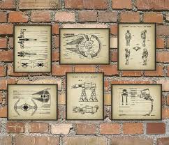These Awesome Star Wars Blueprint Posters Come In A Set Of Six Star Wars Decor Star Wars Bedroom Star Wars Living Room