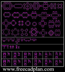 Bars, restaurants, library of dwg models, cad files, free download Dining Table Dwg Cad Blocks In Autocad Free Cad Plan