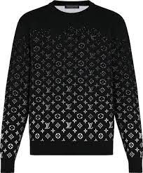 In todays review i am taking a closer look at a new louis vuitton monogram sweatshirt. Louis Vuitton Black White Gradient Monogram Sweater Incorporated Style