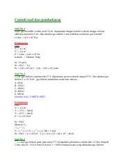 We did not find results for: Contoh Soal Dan Pembahasan Termodinamika Docx Contoh Soal Dan Pembahasan Soal No 1 Suatu Gas Memiliki Volume Awal 2 0 M3 Dipanaskan Dengan Kondisi Course Hero
