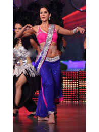 Royal Blue Katrina Kaif Dance Performance Saree WJ99532
