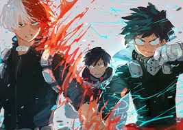 boku no hero academia todoroki shouto tenya iida midoriya izuku hero wallpaper my hero anime