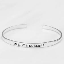 To find the gps coordinates of an address or a place, simply use our latitude and longitude finder.fill the address field and click on get gps coordinates to display its latitude and longitude.the coordinates are displayed in the left column or directly on the interactive map. Dainty Coordinates Bracelet Gps Coordinates Jewelry Latitude Longitude Bracelet Dainty Coordinates Cuff In Solid Silver Ccb05
