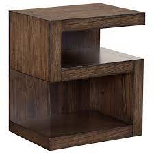 The ornate shaping of the drawers further adds to the unit's multifaceted glass reflections. Aspenhome Urbanite Nightstand S Shaped With Two Shelves Crowley Furniture Mattress Nightstands