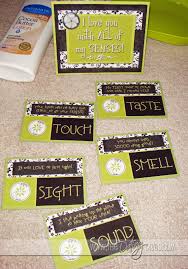 The Five Senses Gift Comes With Free Printable Tags Five Senses Gift Clever Gift Boyfriend Gifts
