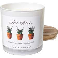 Red Leaf Home Aloe There Coconut Blend Wax Candle 3 Wick 24 Oz In 2021 Red Leaves Aloe Candle Wax