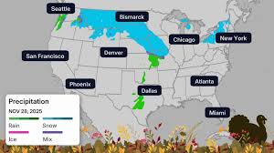 Thanksgiving weather forecast highlights potential snow storm disruptions