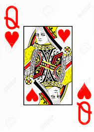 In many european languages, the king and queen begin with the same letter so the latter is often called dame (lady) or variations thereof. Large Index Playing Card Queen Of Hearts Stock Photo Picture And Royalty Free Image Image 74712944