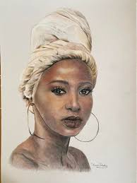 My first Larger piece of work . It was a pleasure drawing this and learning  about different colour tones to use . Coloured pencil